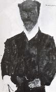 Portrait of a otto wagner, Egon Schiele
